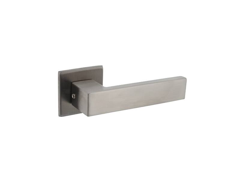 Intersteel Deurkruk Amsterdam op vierkante rozet 50x50x5 mm RVS