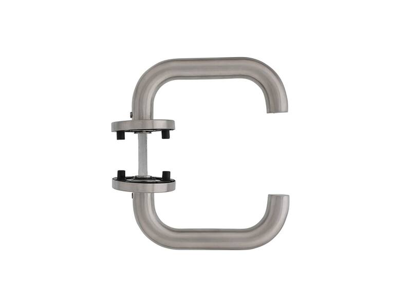 Intersteel Deurkruk Rond op rozet rvs geborsteld