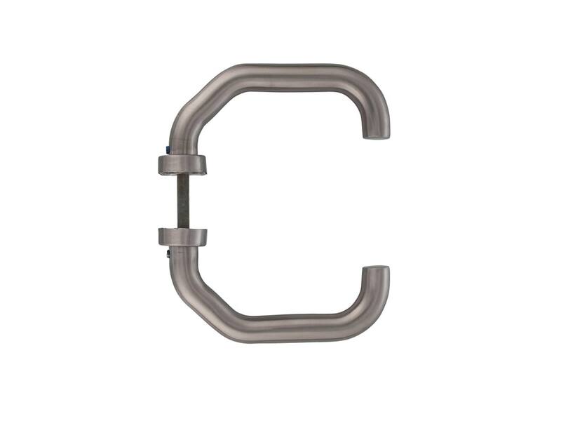Intersteel Deurkruk Verkropt op ovaal rozet rvs geborsteld