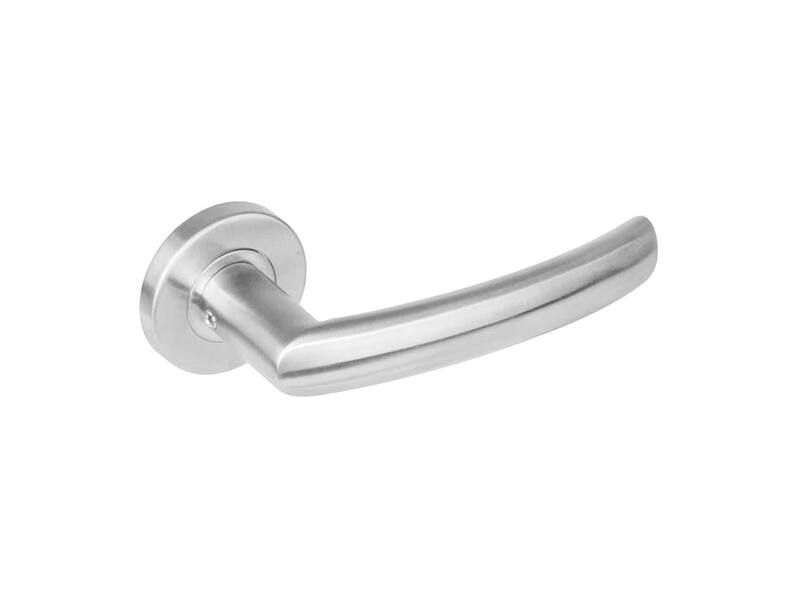 Intersteel Deurkruk Blok op rozet met 7 mm nok rvs geborsteld