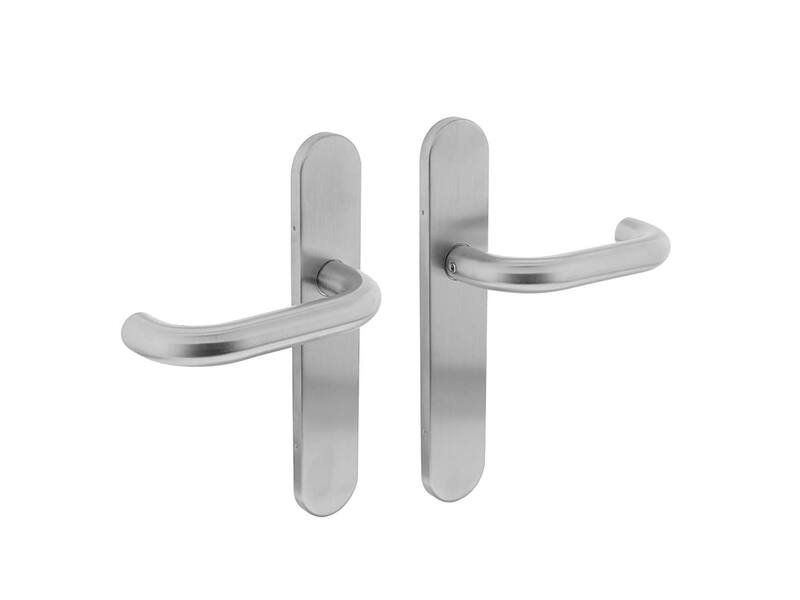 Intersteel Deurkruk Rond op op schild blind rvs geborsteld