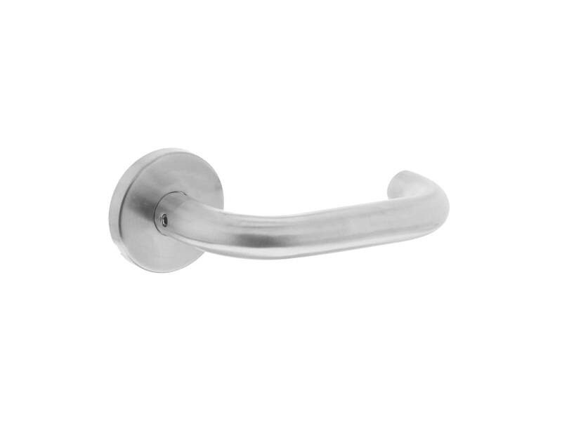 Intersteel Deurkruk Rond op rozet EN1906/4 rvs geborsteld
