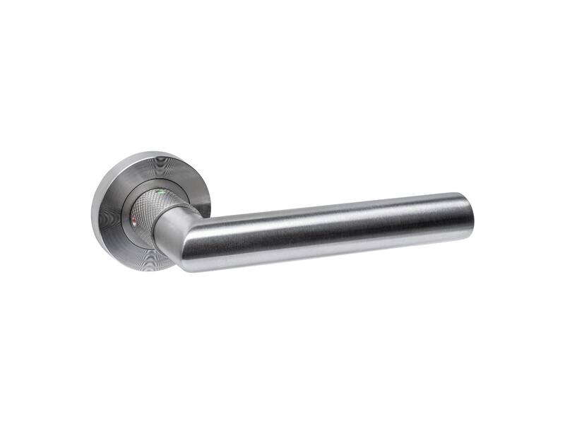 Intersteel Deurkruk Sicura rond 22mm met blokkeer mechanisme op rozet verdekt 53x10mm met nokken rvs