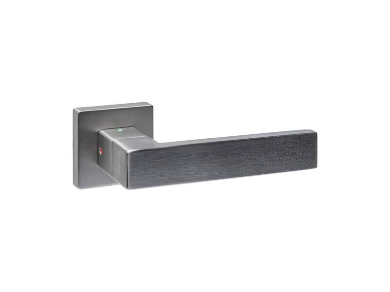 Intersteel Deurkruk Cunera met blokkeer mechanisme op rozet verdekt 52x52x10mm met nokken rvs