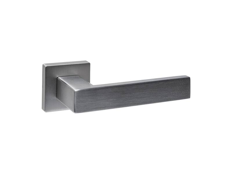 Intersteel Deurkruk Cunera zonder blokkeer mechanisme op rozet verdekt 52x52x10mm met nokken rvs