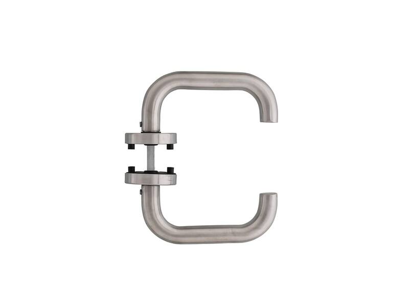 Intersteel Deurkruk Rond met rozet rvs geborsteld