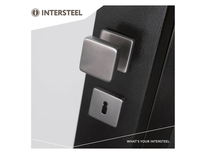 Intersteel Knop vierkant centraal rvs geborsteld