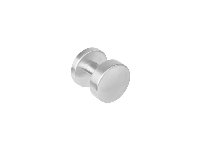 Intersteel Knop rond centraal rvs geborsteld