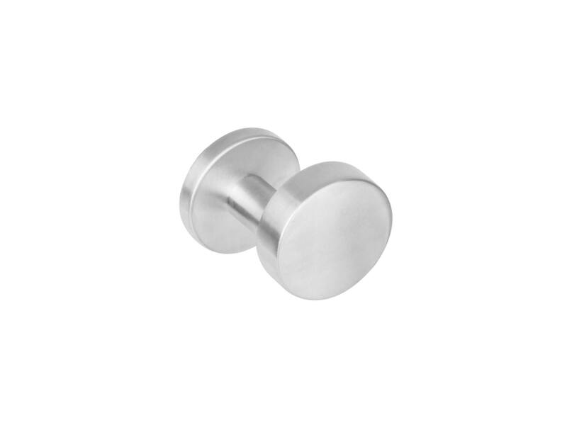 Intersteel Knop op rond rvs geborsteld