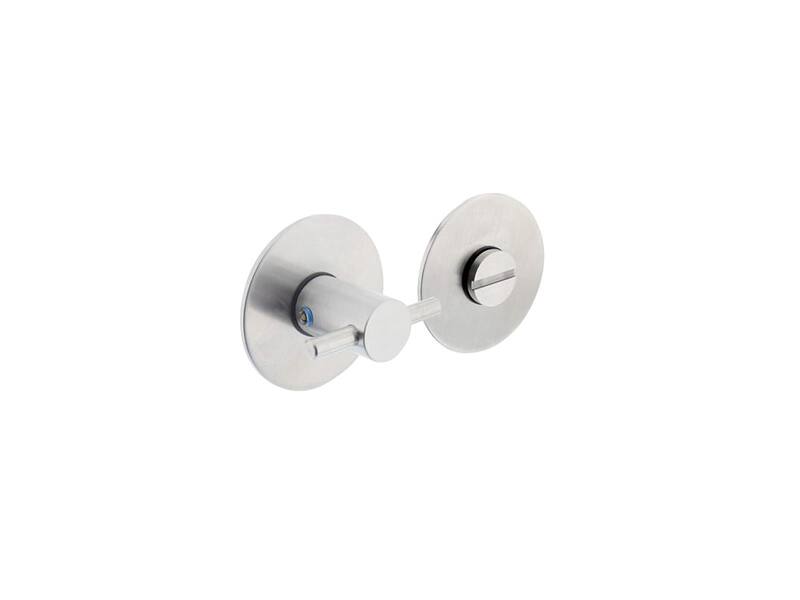 Intersteel Rozet met toilet-/badkamersluiting 55x2 mm zelfklevend rvs geborsteld