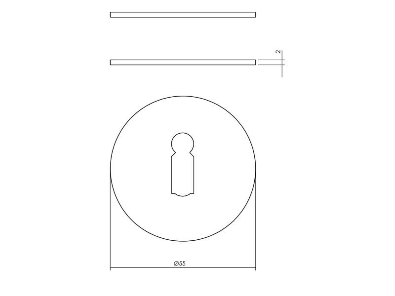 Intersteel Sleutelrozetten zelfklevend 55x2mm RVS