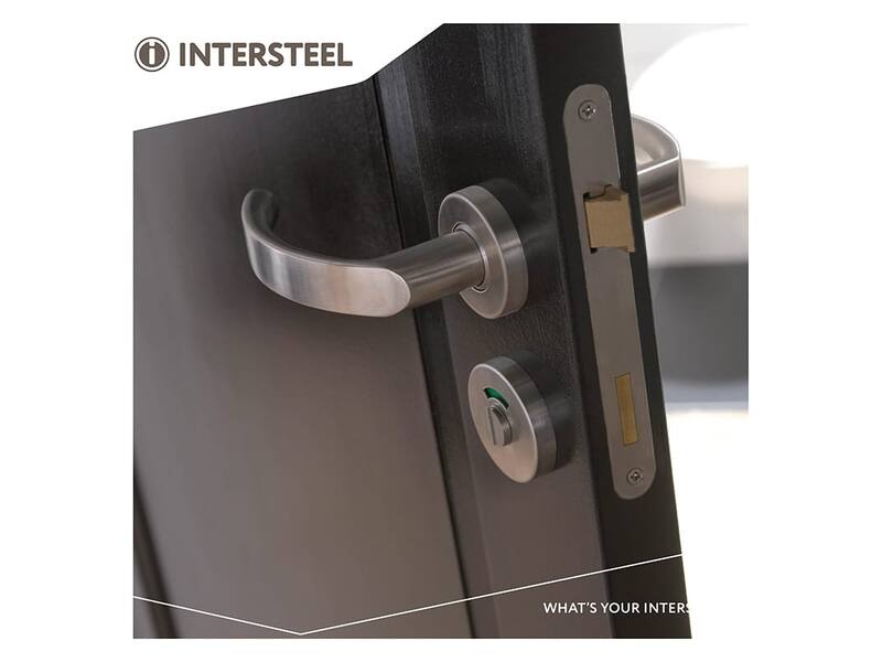 Intersteel Rozet toilet-/badkamersluiting rond verdekt rvs geborsteld 8 mm