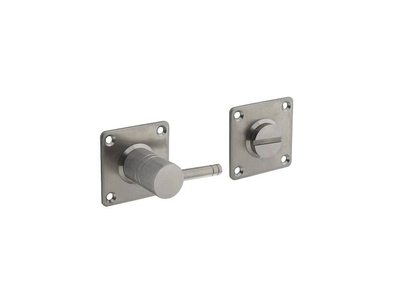 Intersteel Rozet met toilet-/badkamersluiting vierkant 42x42x2 mm rvs geborsteld