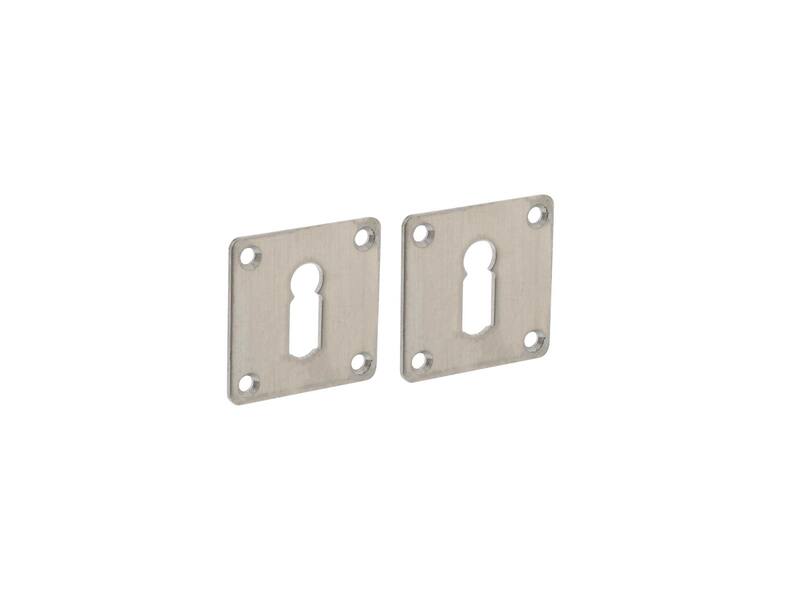 Sleutelrozet vierkant 42x42x2 mm RVS