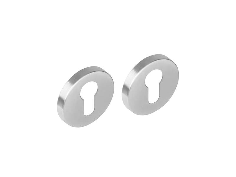 Intersteel Rozet set rond met profielcilindergat rvs geborsteld