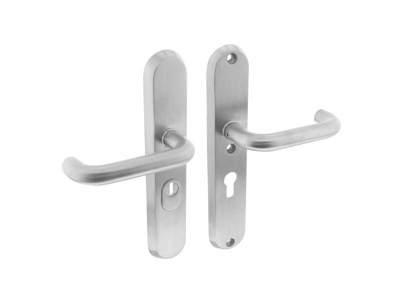 Intersteel Veiligheidsbeslag SKG*** profielcilindergat 55 mm met kerntrekbeveiliging achterdeurbeslag rvs geborsteld