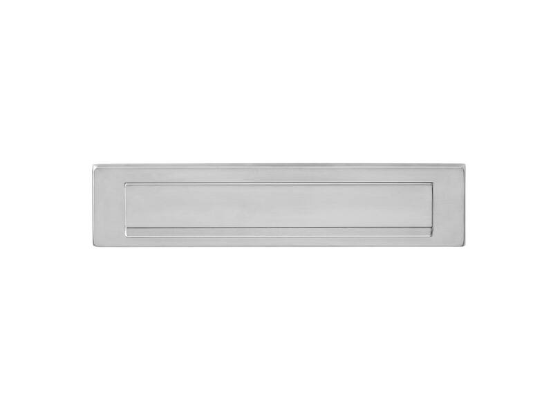 Intersteel Brievenbus met klep/regenrand rvs geborsteld