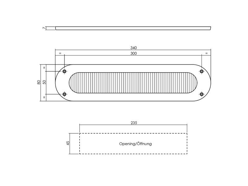 Intersteel Tochtwering ovaal rvs geborsteld
