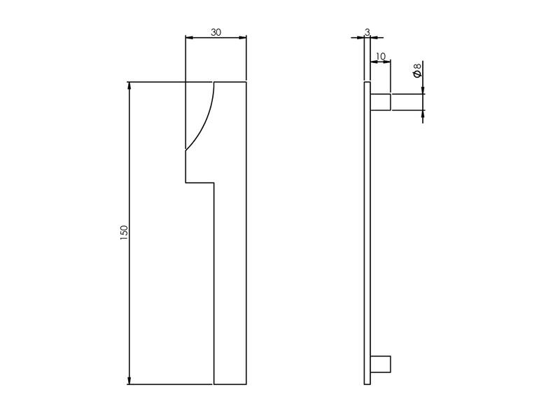Intersteel Huisnummer 1 RVS 150mm