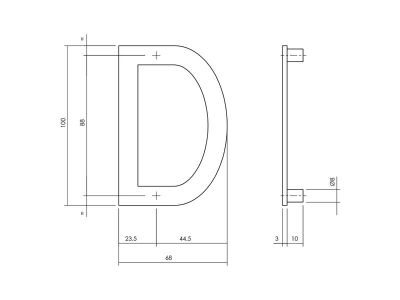 Intersteel Huisletter D RVS 100mm
