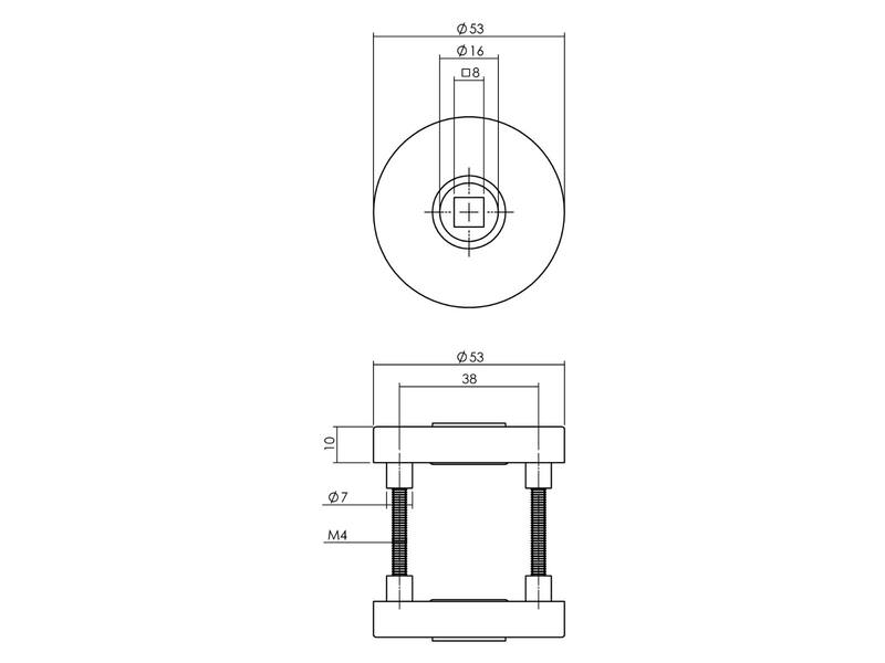 Intersteel Set achterdeurbeslag rond SKG*** met kerntrekbeveiliging rvs geborsteld