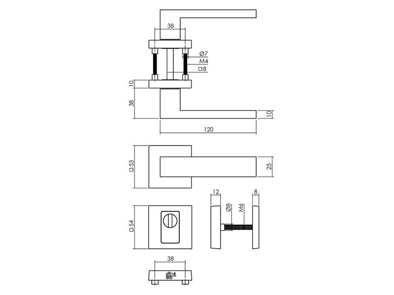 Intersteel Handdoekhouder duo-gebogen draaibaar rvs geborsteld