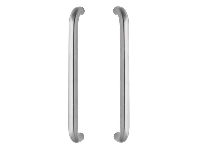 Intersteel Deurgrepen per paar U-vorm 830x80x30 mm HoH 800 mm rvs geborsteld