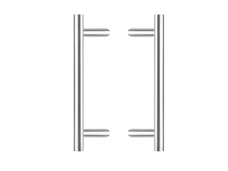 Intersteel Deurgrepen set T-schuin rond 30 mm - 500 mm rvs geborsteld