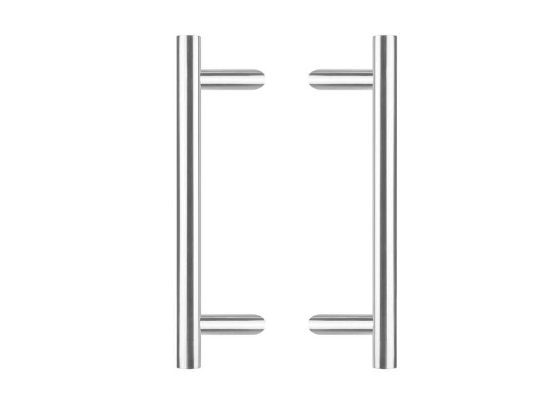Intersteel Deurgrepen per paar T-schuin 600x90x30 HoH 400 rvs