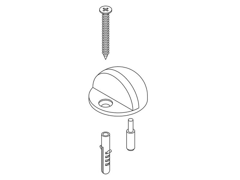 Intersteel Deurstop bolrond RVS