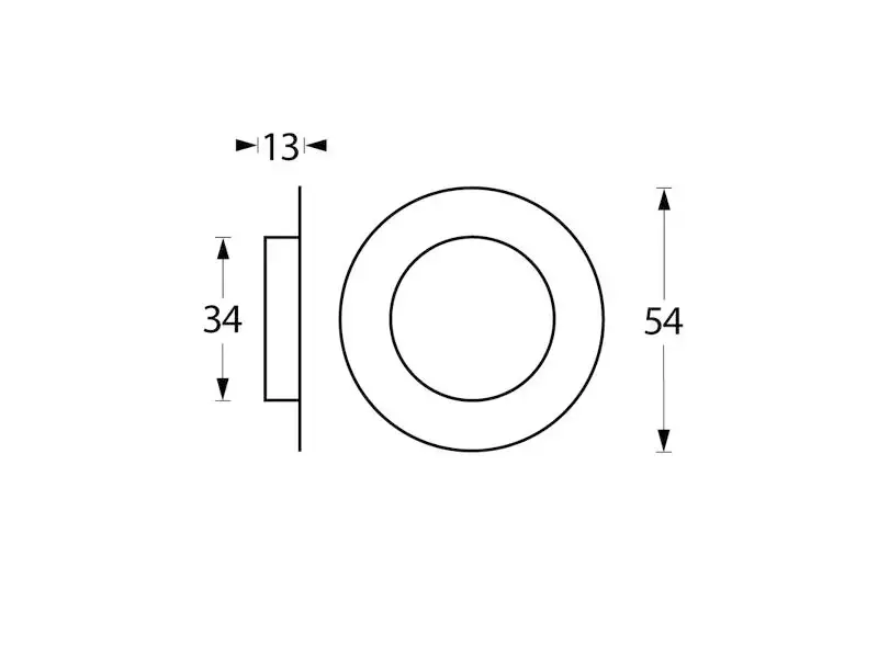 Intersteel Schuifdeurkom Ã¸34/55 mm rvs geborsteld