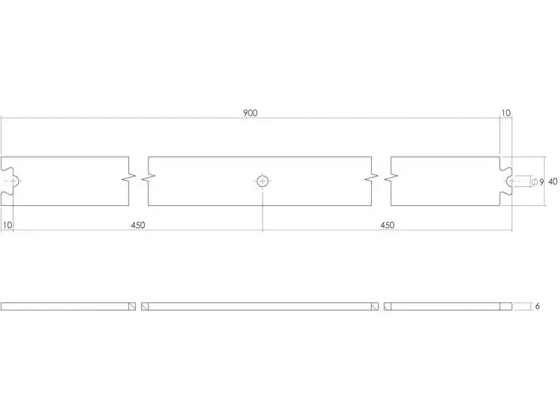 Intersteel Tussenrail 90 cm rvs geborsteld