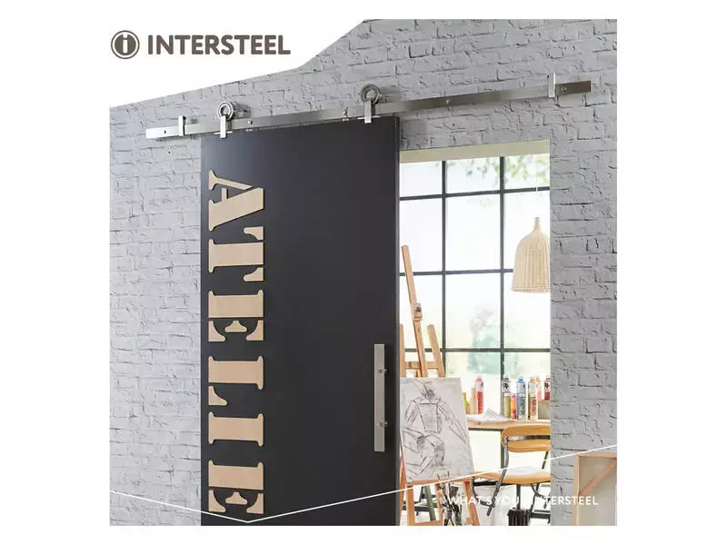 Intersteel Schuifdeursysteem Modern Top rvs geborsteld