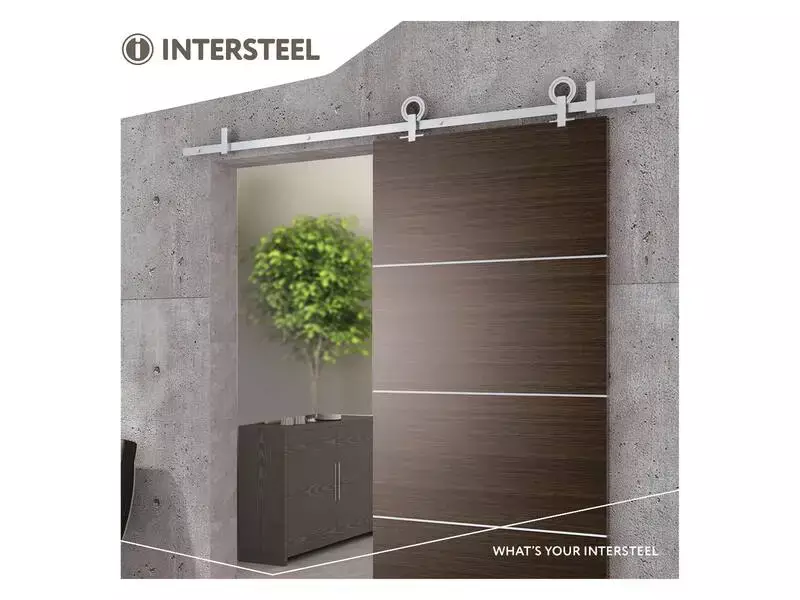 Intersteel Schuifdeursysteem Modern Top rvs geborsteld