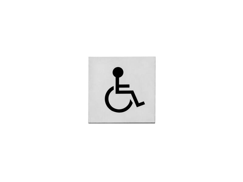 Intersteel Pictogram toilet mindervalide zelfklevend RVS