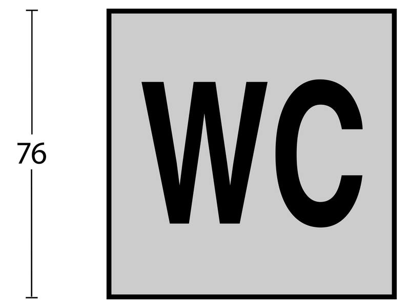 Intersteel Pictogram toilet mindervalide zelfklevend RVS