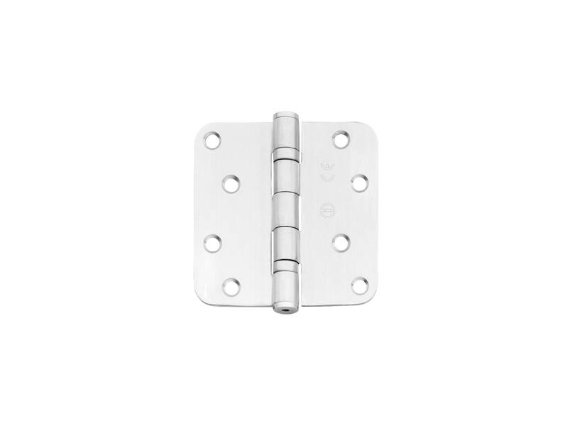 Intersteel Kogellagerscharnier afgerond hoeken 89x89 tot 70 kilo rvs geborsteld