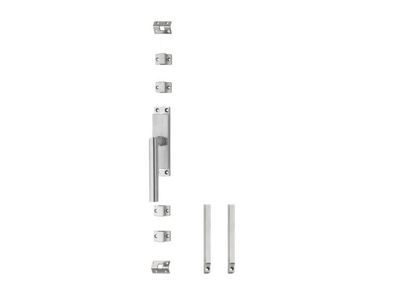 Intersteel Kruk-espagnolet links Hoek 90 met stangenset 2x 1245 mm rvs geborsteld