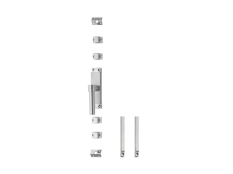 Intersteel Kruk-espagnolet links L-recht met stangenset 2x 1245 mm rvs geborsteld