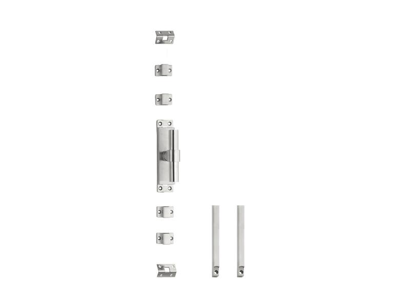 Intersteel Kruk-espagnolet rechts T-recht met stangenset 2x 1245 mm rvs geborsteld