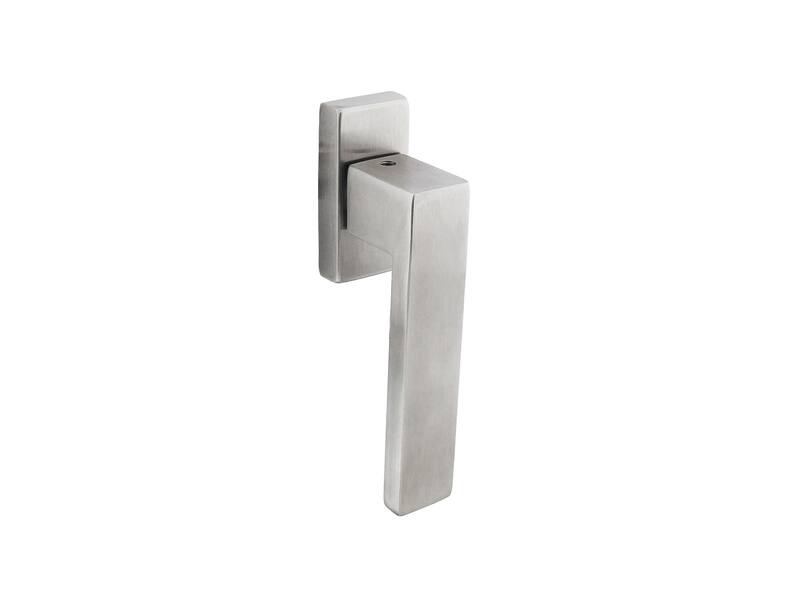 Intersteel Raamkruk Amsterdam op rechthoekige rozet rvs