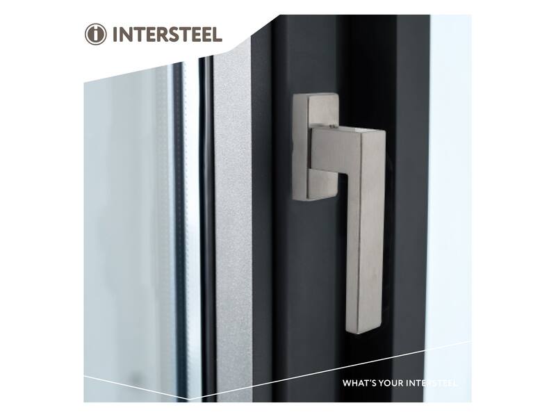 Intersteel Raamkruk Amsterdam op rechthoekige rozet rvs