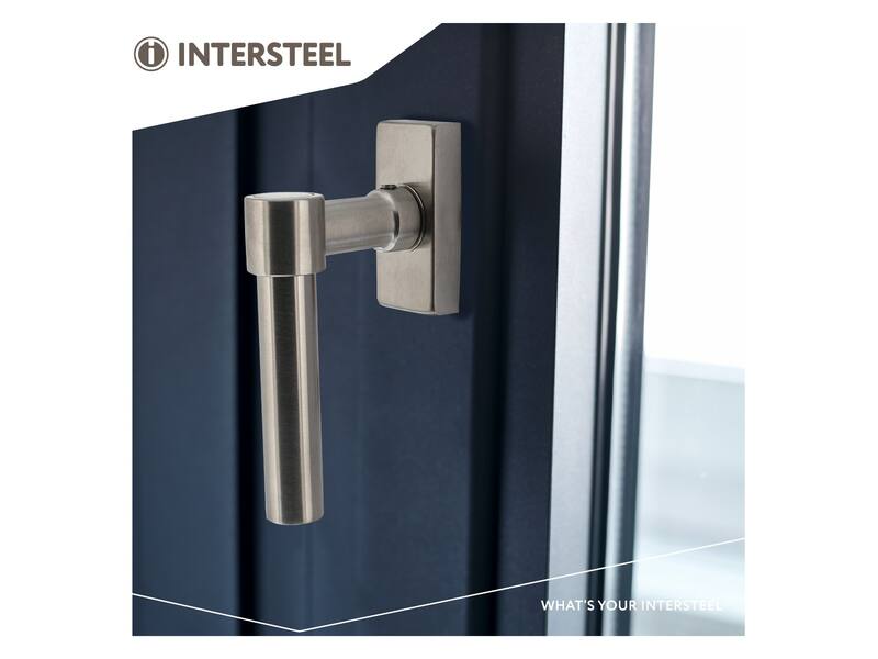 Intersteel Raamkruk L-vorm Recht rvs geborsteld