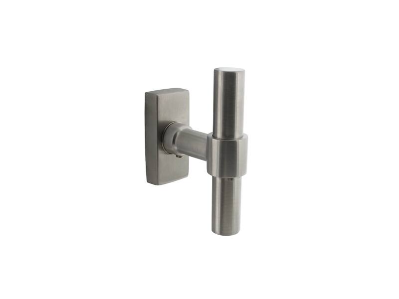 Intersteel Raamkruk T-vorm Recht rvs geborsteld