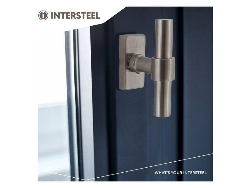 Intersteel Raamkruk T-vorm Recht rvs geborsteld