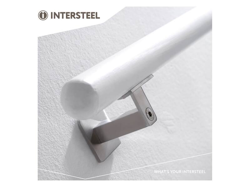 Intersteel Leuninghouder zwaar vierkant hol RVS