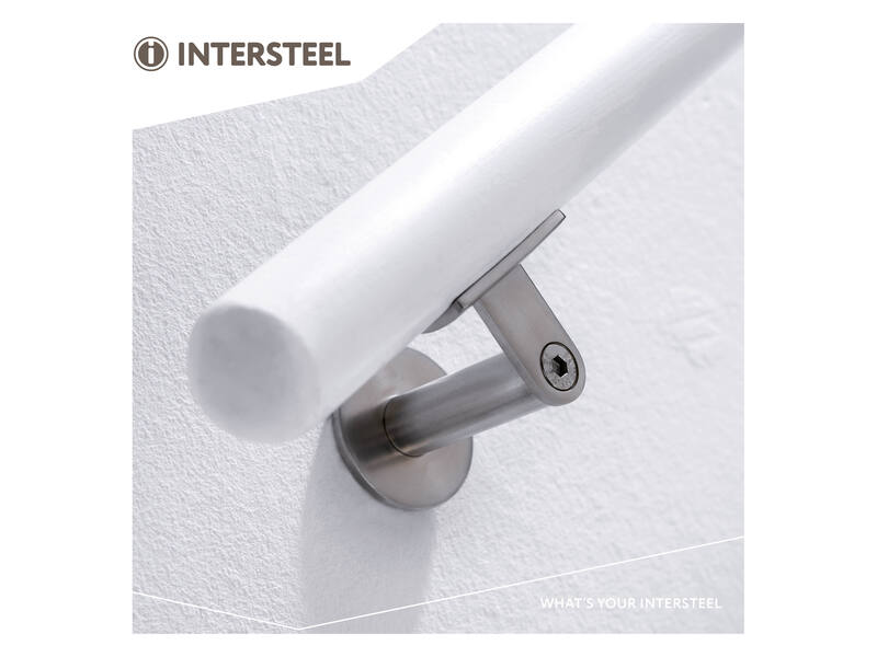 Intersteel Leuninghouder zwaar met hol zadel RVS