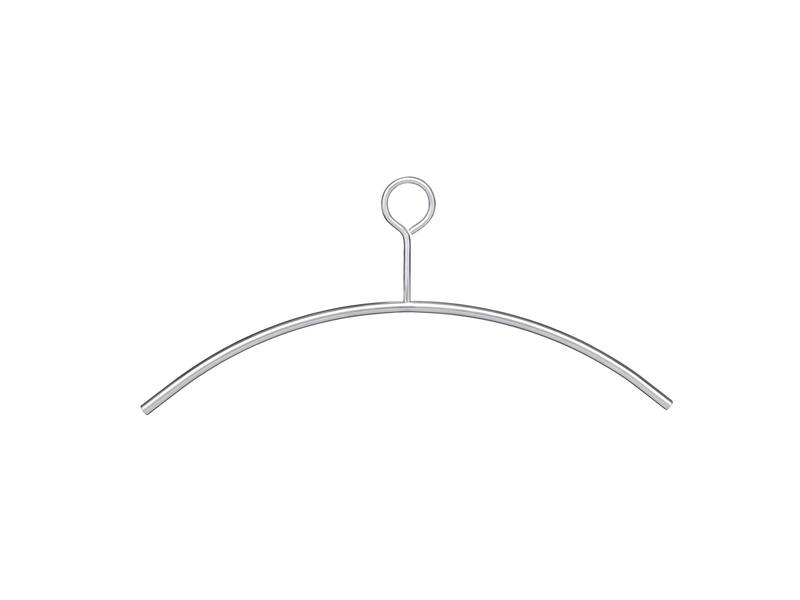 Intersteel Kledinghanger rvs geborsteld dicht oog