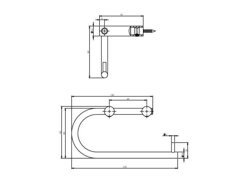 Intersteel WC-rolhouder met pin stop rvs geborsteld