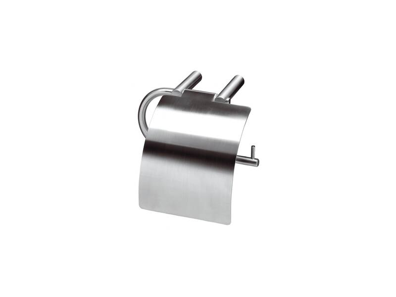 Intersteel WC-rolhouder met verlengde klep rvs geborsteld